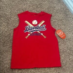 Wonder Nation Red Baseball Tank Top